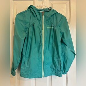 Columbia Girls’ Switchback Aqua Rain Jacket size Medium
